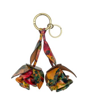 Laced Rose Bag Charm - Multi Print Small