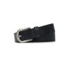 Grace Floret Embossed Belt - Handcut Tooled — Black