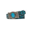 Roseanna Belt - Tooled — Turquoise