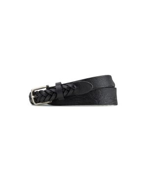 Evania Woven Belt - Spring Multi Tooled — Black