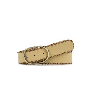 Elio Belt - Woven Straw — Beige