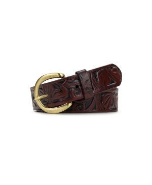 Baveno Belt - Burnished Tooled