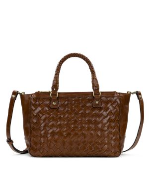 Cortona Tote - Discovery Collection — Vintage Distressed Woven Leather