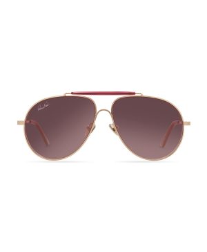 Gloria Aviator Sunglasses - Wine