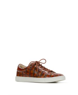 Uma Sneaker - Vintage Distressed Croc Leather ‑ Autumn