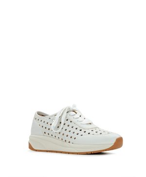 Milla Perforated Sneaker - Perforated Leather — White