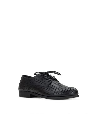 Silvio Oxford Shoes - Perforated Leather ‑ Black