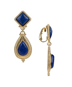 Post Tear Drop Cab Earrings - Museum