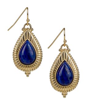 Tear Drop Cabochon Earrings - Museum