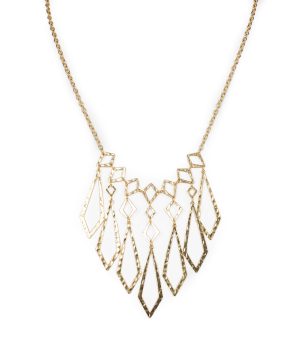 Collare Necklace - Hammered Marquise