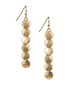 Shoulder Duster Earrings - Coin Bead