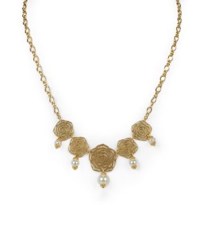 Laser Cut Roses Necklace - Rosey