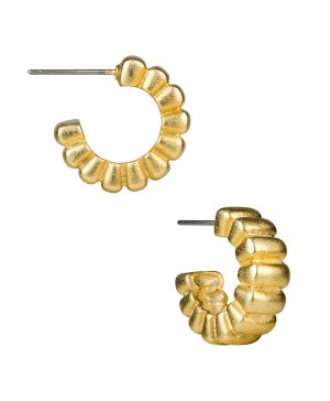 Ribbed Hoop Earrings - Not So Basics