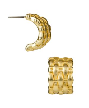 Woven Half Hoop Earrings - Not So Basics