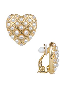 Heart Button Clip Earrings - Gift Wrapped