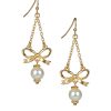 Chain Bow Drop Earrings - Gift Wrapped
