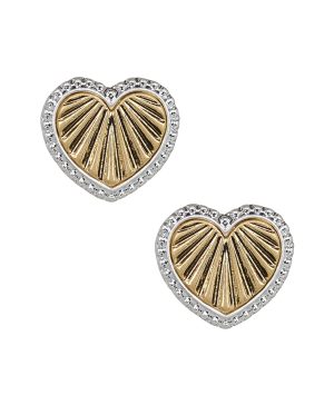 Heart Stud Earrings - Lovely Sparkle