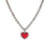 Heart Pendant Necklace - Lovely Stone