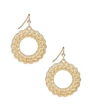 Rope Ring Dangle Earrings - Aegean Sea