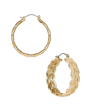 Rope Hoop Earrings - Aegean Sea
