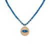 Evil Eye on Beads Pendant Necklace - Good Luck Charm