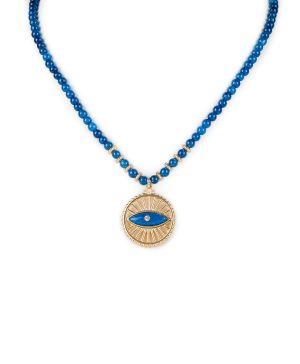 Evil Eye on Beads Pendant Necklace - Good Luck Charm
