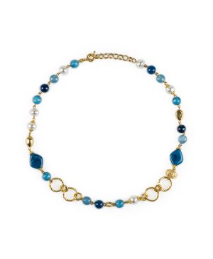 Short Necklace with Rings - Eclectic Bead