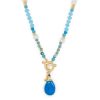 Convertible Bead Necklace - Eclectic Bead — Blue and White