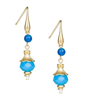 Double Bead Drop Earrings - Eclectic Bead