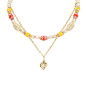 Two Strand Modular Necklace - Ceramic Bead