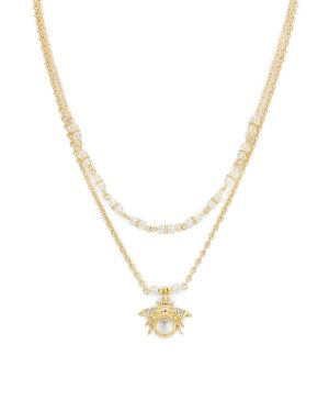 Double Strand Short Necklace - Summer Bees