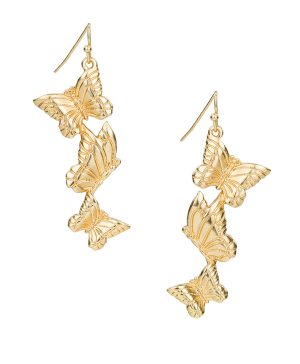 Multi Butterfly Drop Earrings - Butterfly Collection