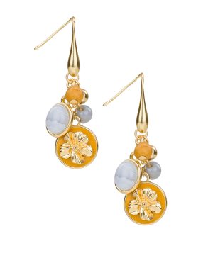 Multi Charm Drop Earrings - Aegean Blooms