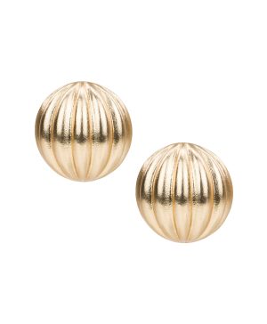 Scalloped Button Post Earrings - Scalloped Bead Collection