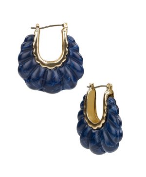 Scalloped Hoop Earrings - Scalloped Bead Collection