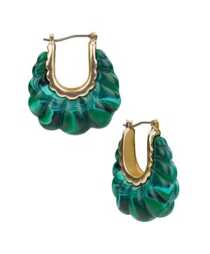 Scalloped Hoop Earrings - Scalloped Bead Collection