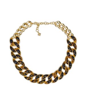 Graduated Link Necklace - Resin Tortoise