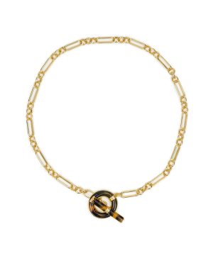 Toggle Necklace - Resin Tortoise