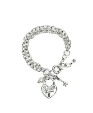Double Chain Bracelet - Lock and Key Collection