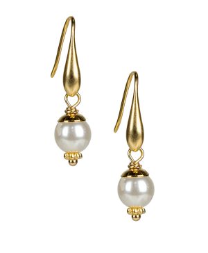 Pearl Drop Wire Earrings - Not So Basics