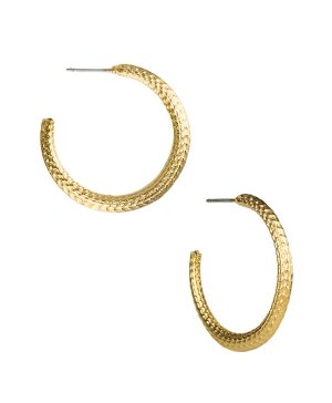 Textured Knife Edge Hoop Earrings - Not So Basics