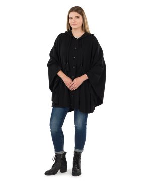Hooded Cape with Buttons - Vintage