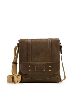 North/South Messenger Bag - Moto Leather