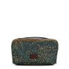 Clancy Cosmetic Case - Patina Coated Linen Canvas ‑ Tuscan Fields