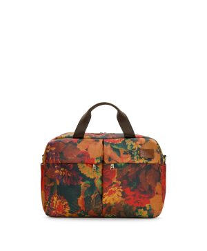 Calise Luggage Duffel - Patina Coated Linen Canvas - Multi Print