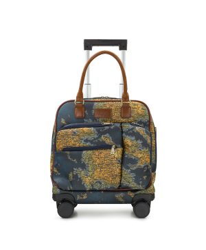 Mattia Underseater - Patina Coated Linen Canvas ‑ Greek Map
