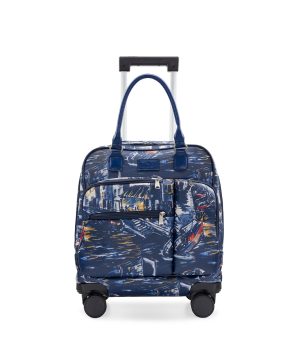 Mattia Underseater Roller - Patina Coated Linen Canvas ‑ Harbor Nights