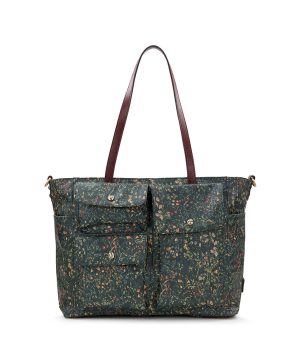 Sorlana Travel Tote - Patina Coated Linen Canvas ‑ Tuscan Fields