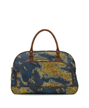 Gonnesa Overnighter - Patina Coated Linen Canvas – Greek Map