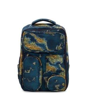 Vico Backpack - Woven Poly ‑ Greek Map